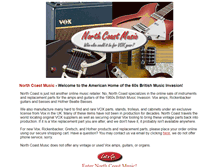 Tablet Screenshot of northcoastmusic.com